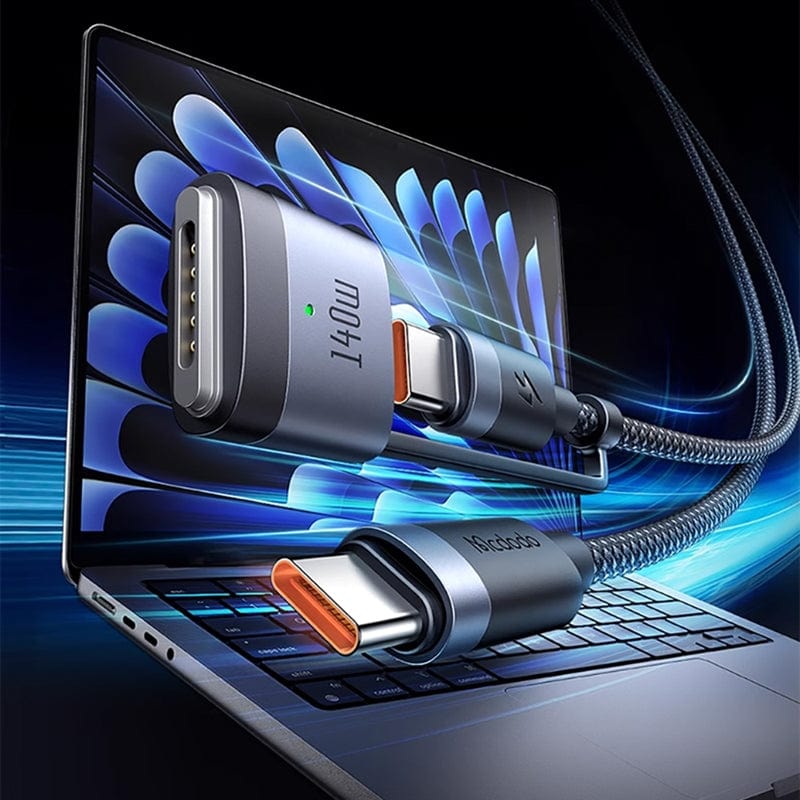 閃速系列140W二合一磁吸數據線USB-C to USB-C+MagSafe3 CA014