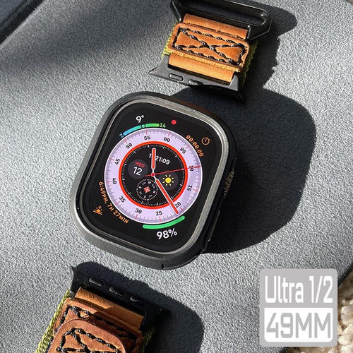 【加拿大質感好物限時特惠】Apple Watch Ultra 1-2 Quattro Max軍規保護殼+9H鋼化膜套組 共5色-49mm_1入