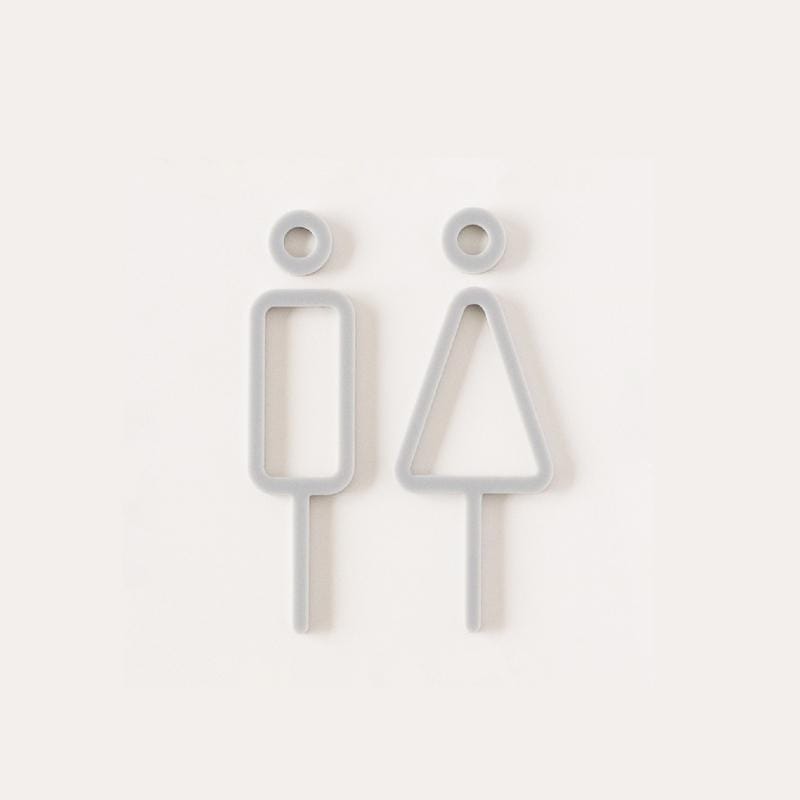 MOHEIM｜RESTROOM SIGN 男女標示 灰