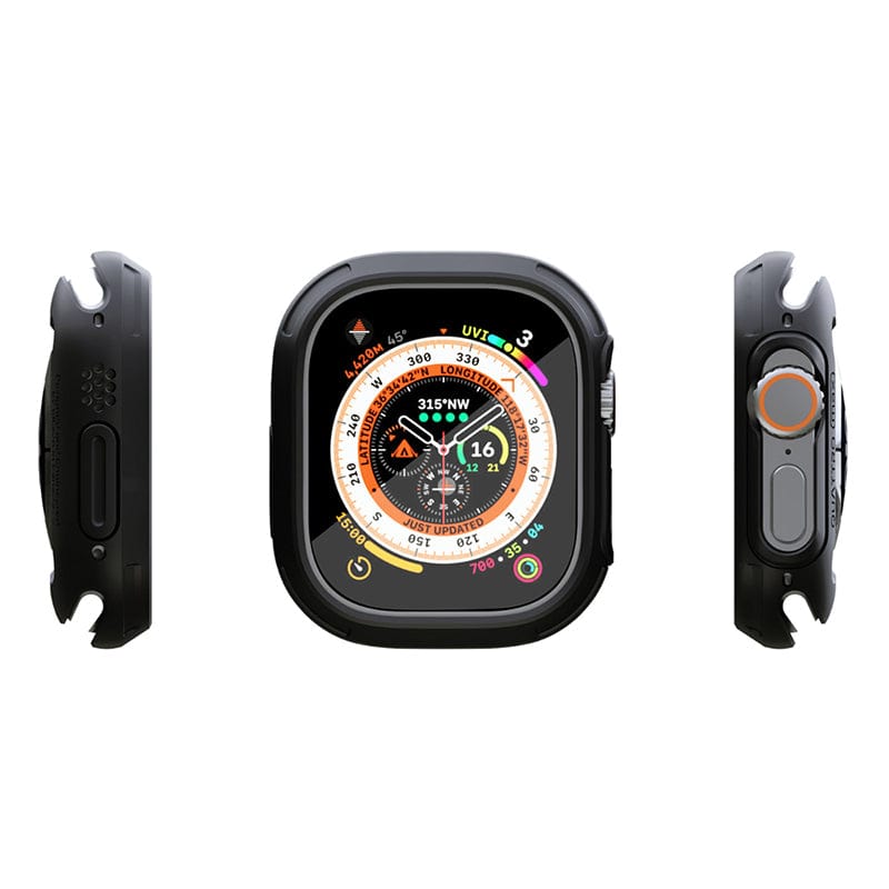 Apple Watch Ultra 1-2 49mm Quattro Max軍規保護殼+保護貼套組(附貼膜