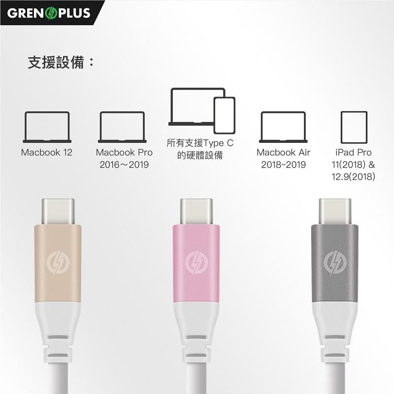 USB Type-C 3.1 to Type-C 3.1 高速傳輸充電線 (ThunderBolt) 1M