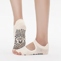 Toe Grip Socks 瑜珈露趾襪 - Beige